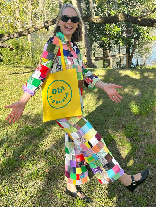 Oh Geez! Design Smiley Tote Bag