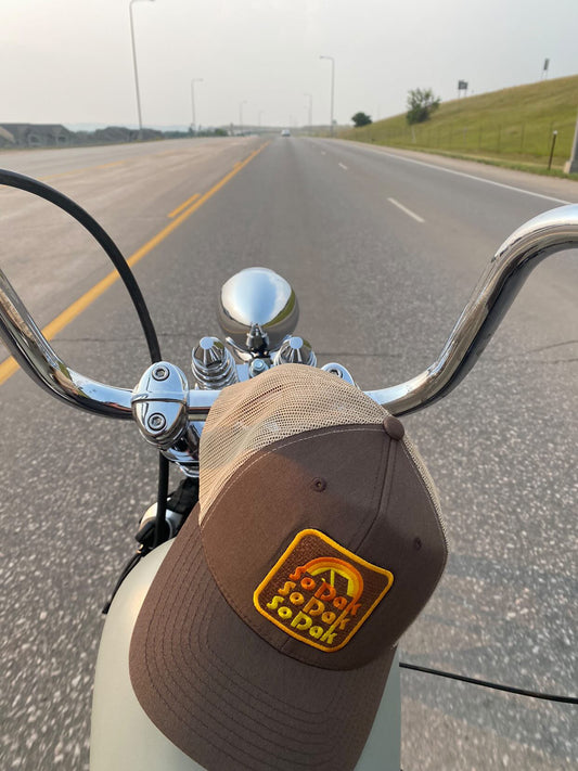 SoDak Retro Brown Trucker Hat by Oh Geez! Design
