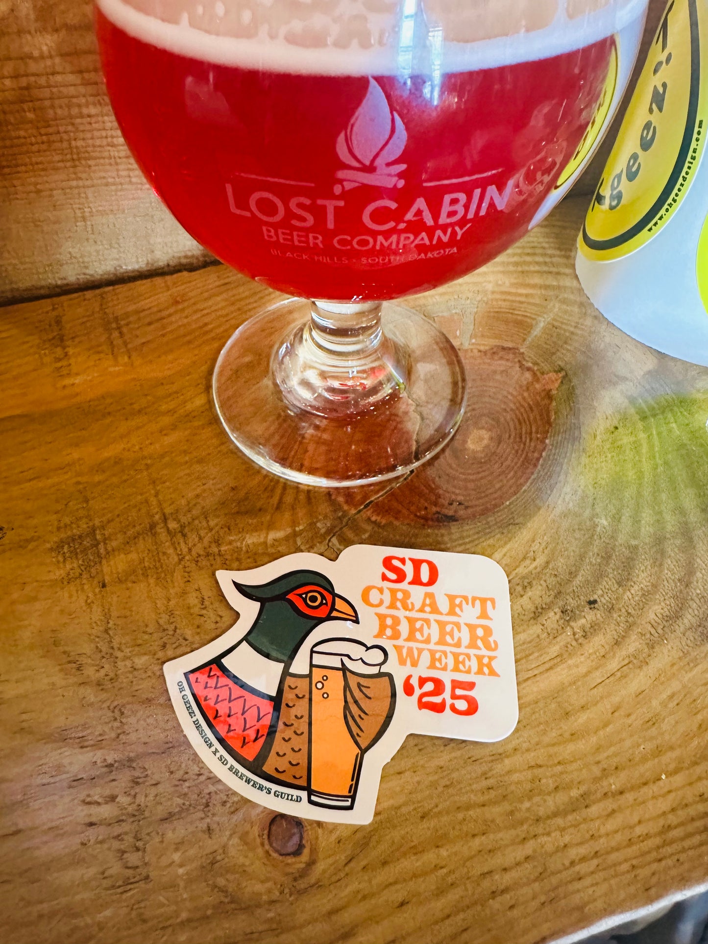 South Dakota Craft Beer Week 2025 Pheasant Sticker by Oh Geez! Design