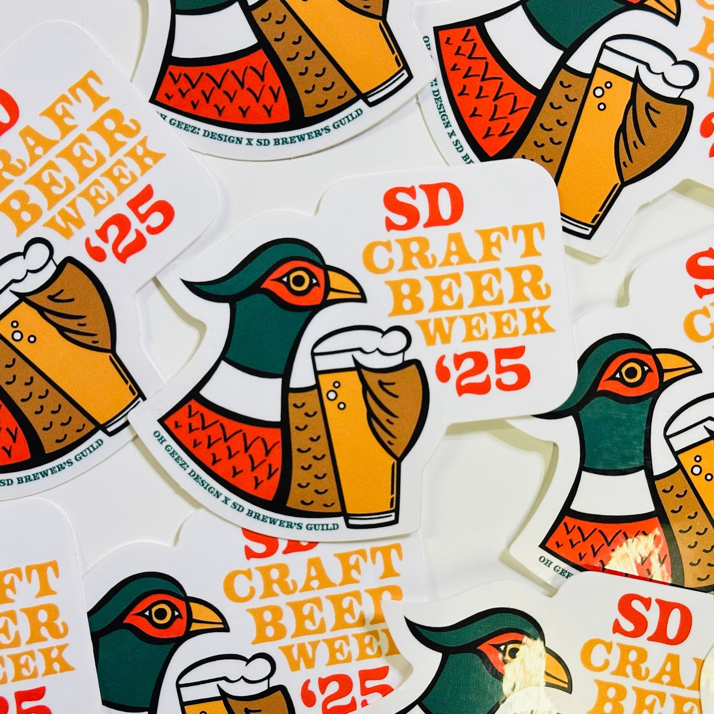 South Dakota Craft Beer Week 2025 Pheasant Sticker by Oh Geez! Design