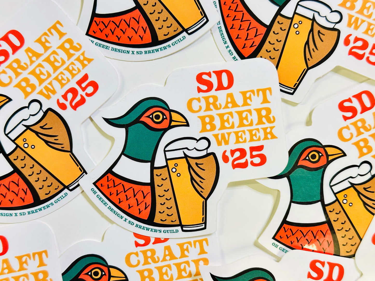 South Dakota Craft Beer Week 2025 Pheasant Sticker by Oh Geez! Design