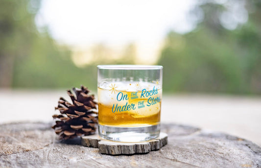 On the Rocks Under the Stars Whiskey Rocks Glass