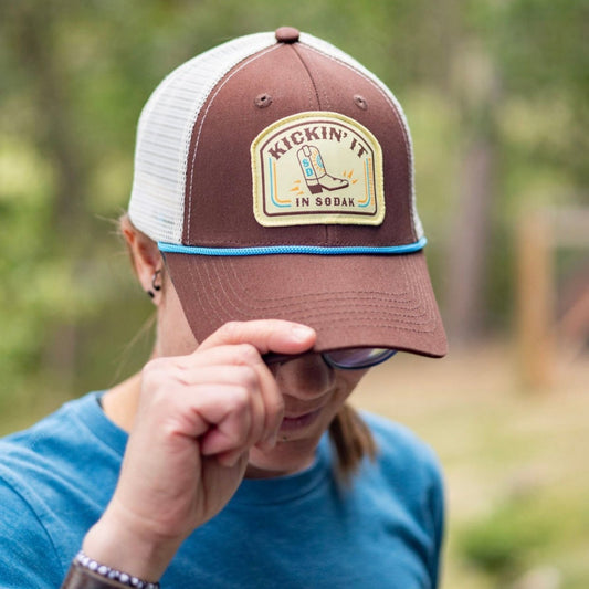 Kickin' It in SoDak Snapback Rope Hat by Oh Geez! Design