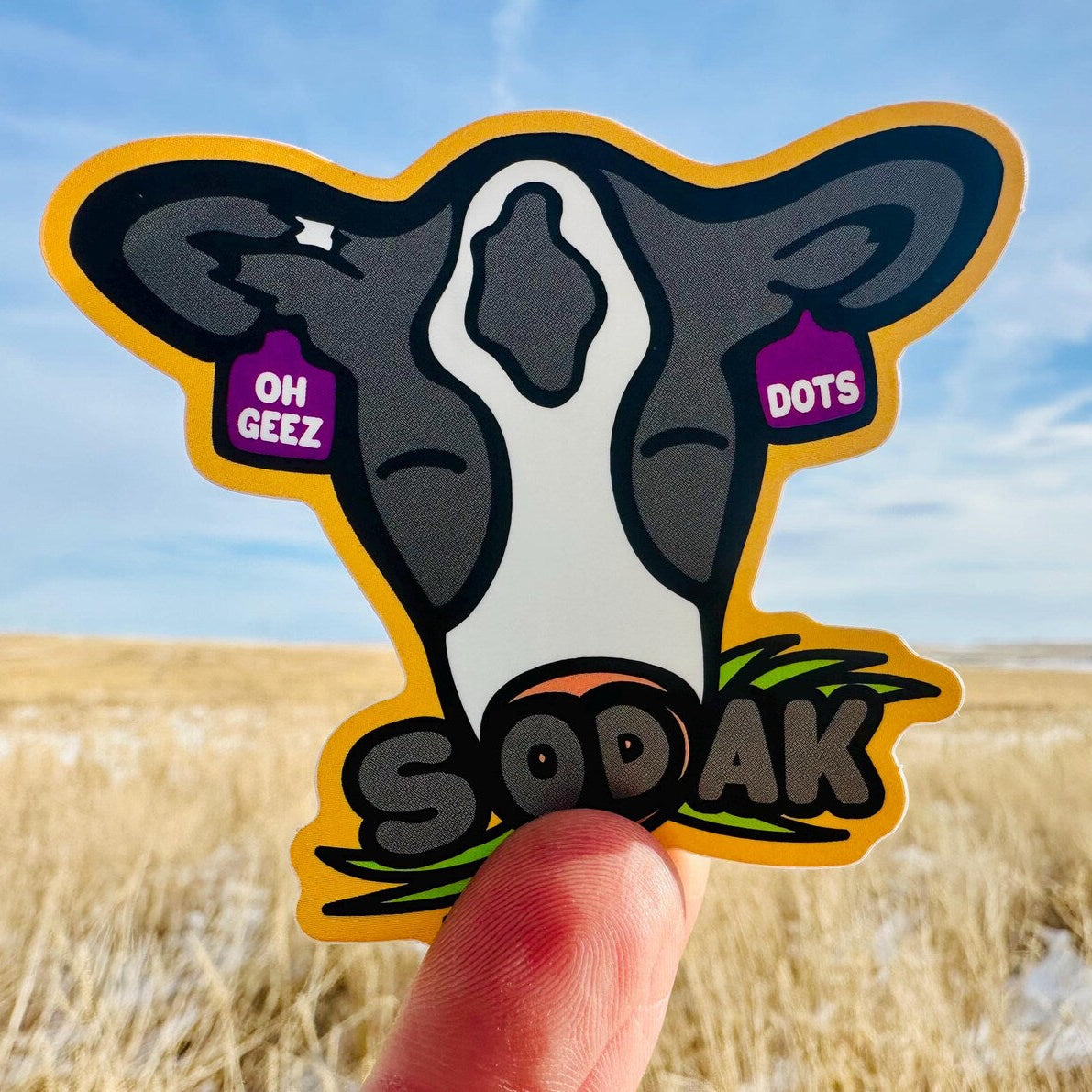 Dots the SoDak Cow Sticker