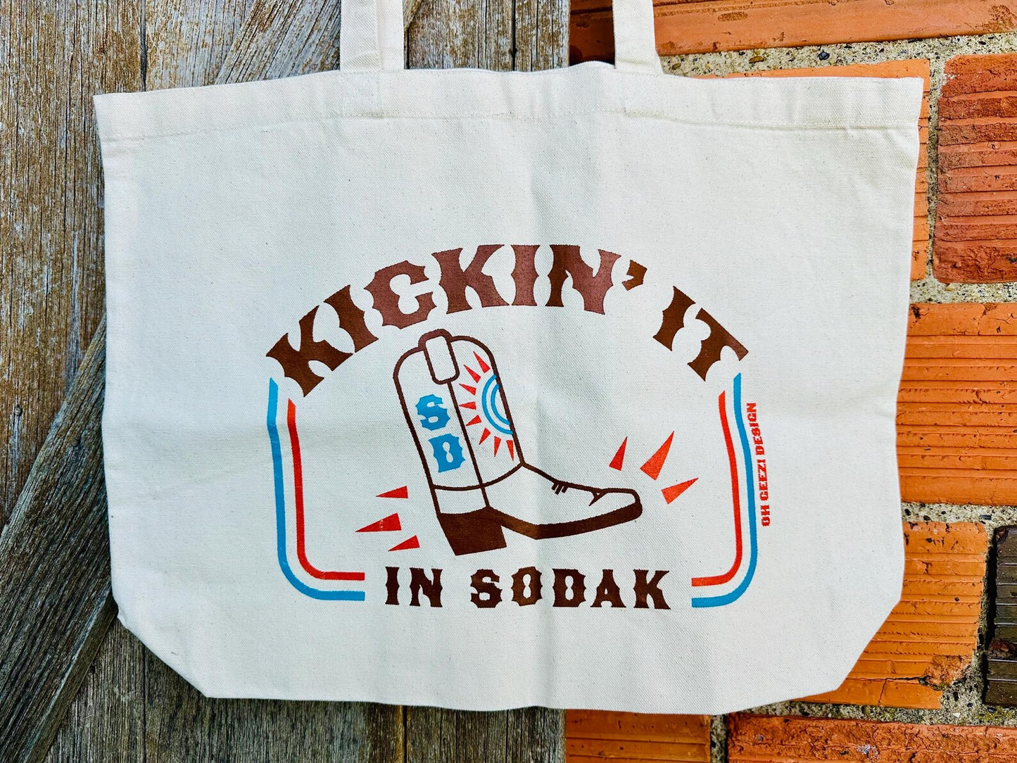 Kickin' It in SoDak Jumbo Tote Bag by Oh Geez! Design