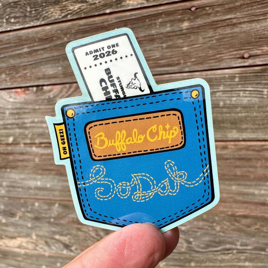 Buffalo Chip Sticker by Oh Geez! Design