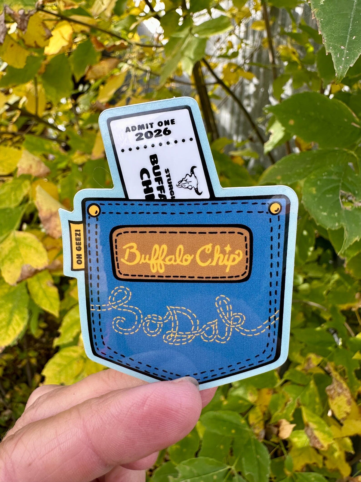 Buffalo Chip Sticker by Oh Geez! Design