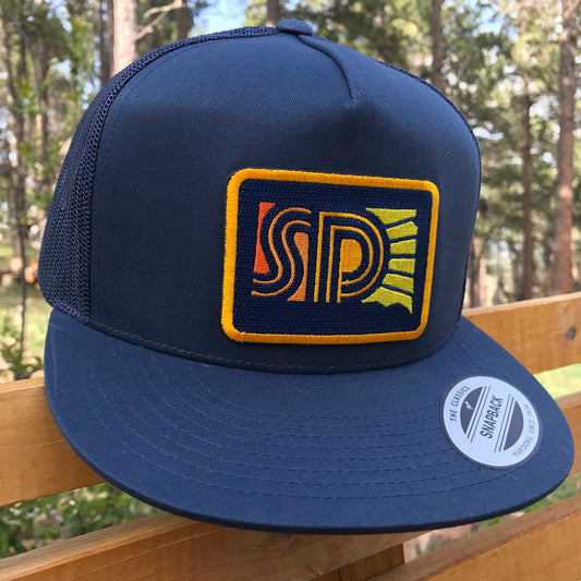 SD Sunny Navy Flatbill Snapback Hat