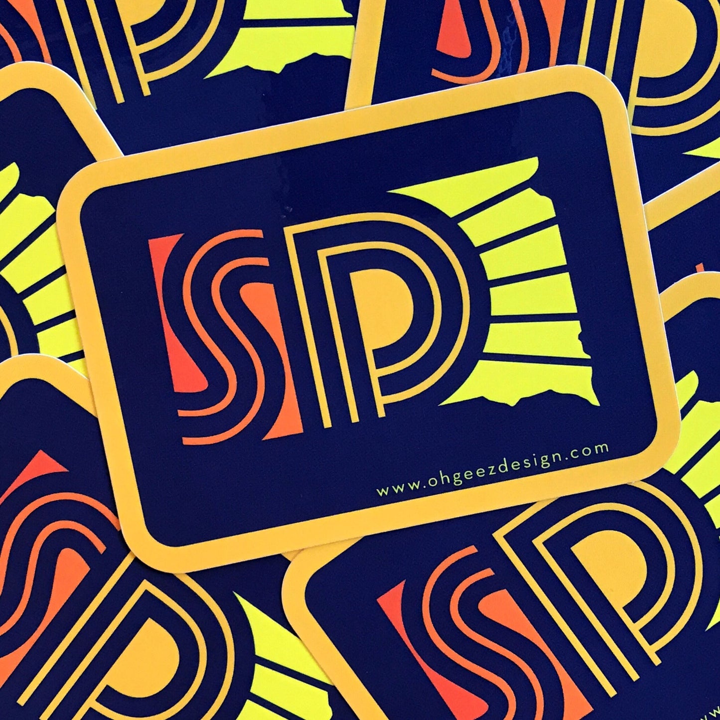 SD Sunny Navy Flatbill Snapback Hat