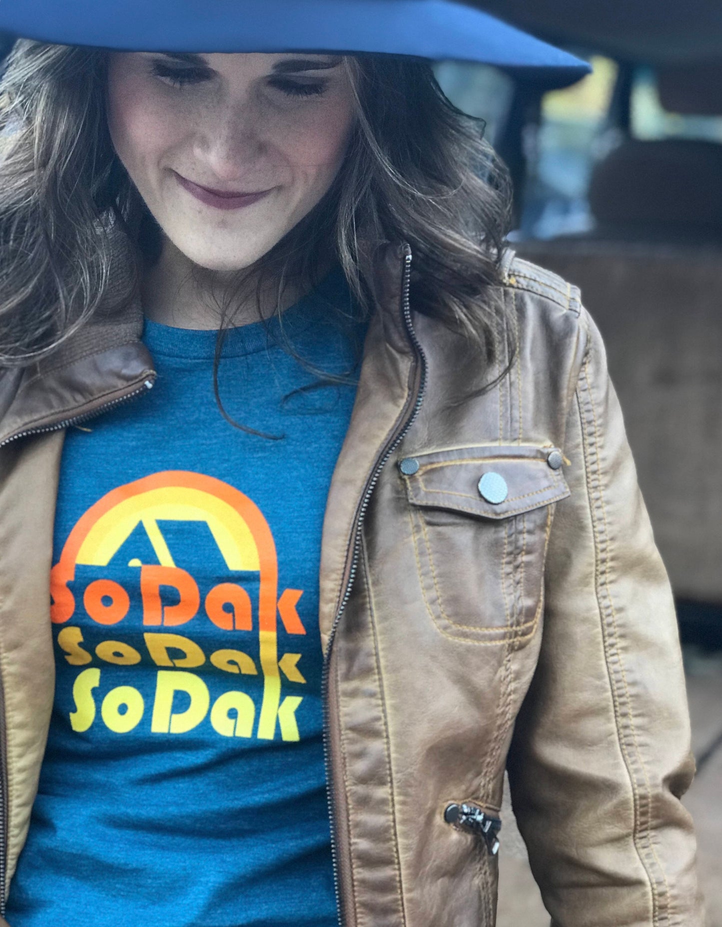 SoDak Retro Women's Teal T-Shirt