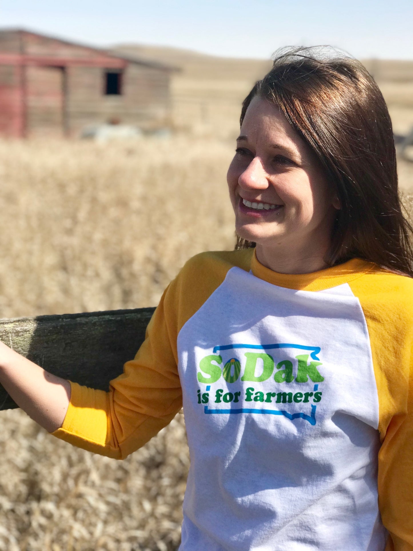 SoDak is for Farmers Embroidered SoDak Yellow Beanie