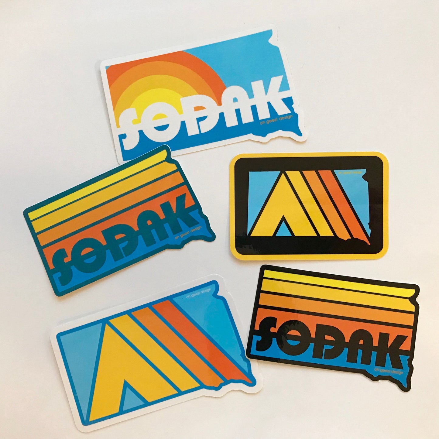 SoDak Sunset Teal Sticker