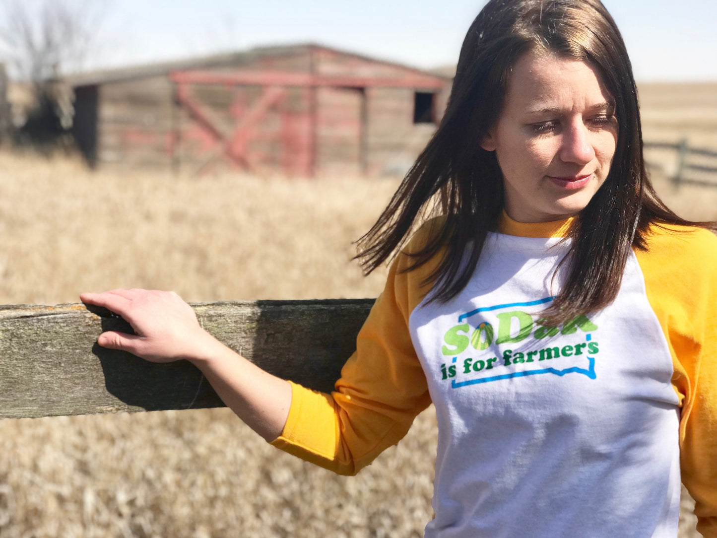 SoDak is for Farmers Unisex Baseball Tee