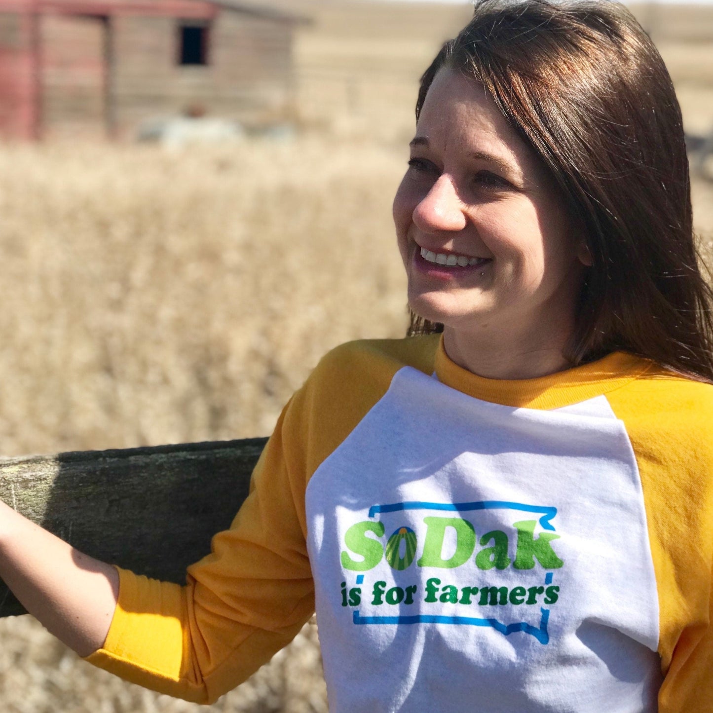 SoDak is for Farmers Unisex Baseball Tee