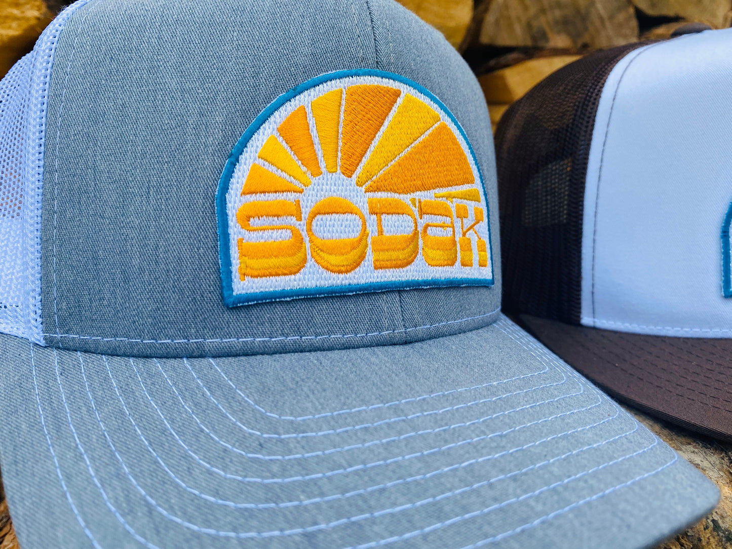 SoDak Sunbeams Heather Gray and White Trucker Hat