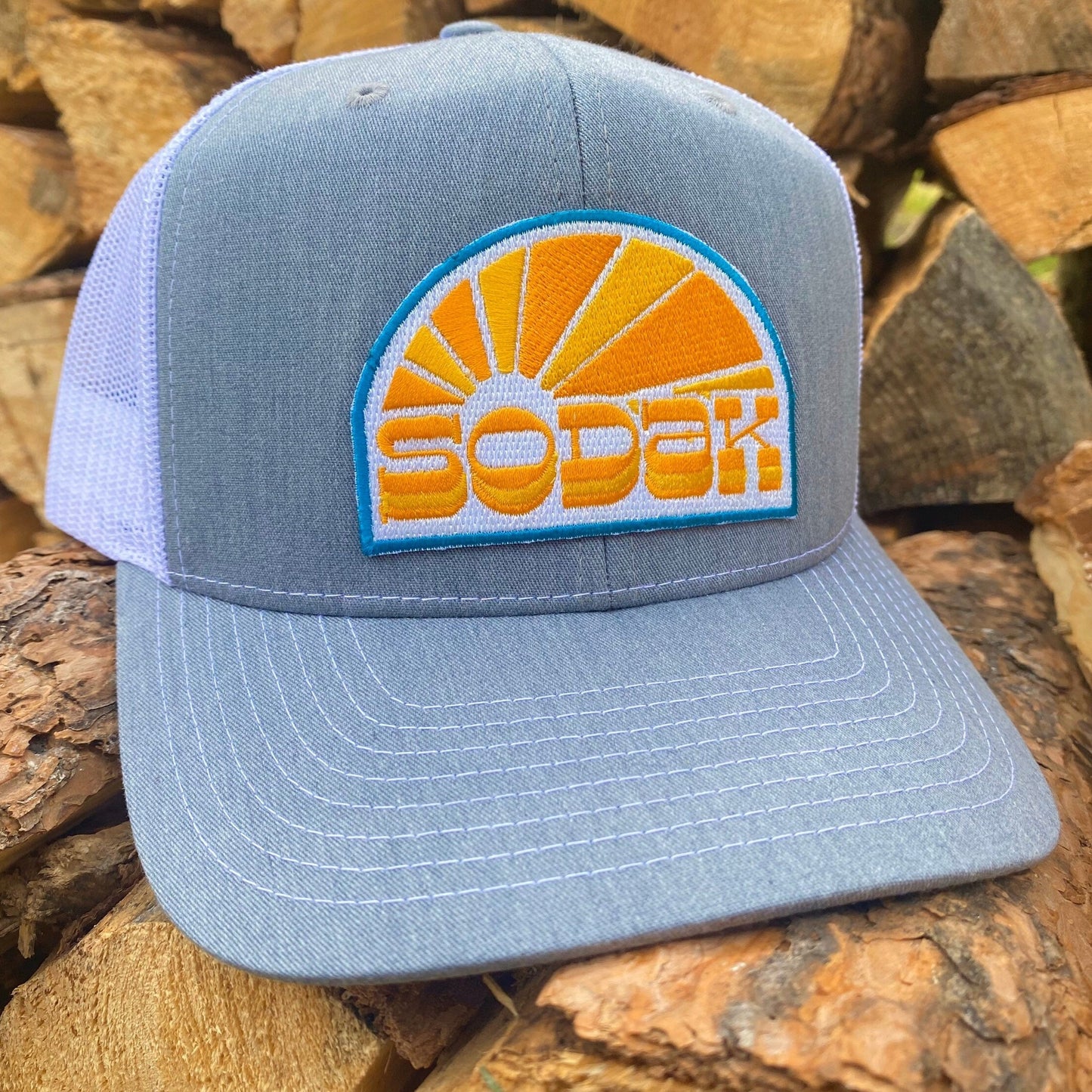 SoDak Sunbeams Heather Gray and White Trucker Hat