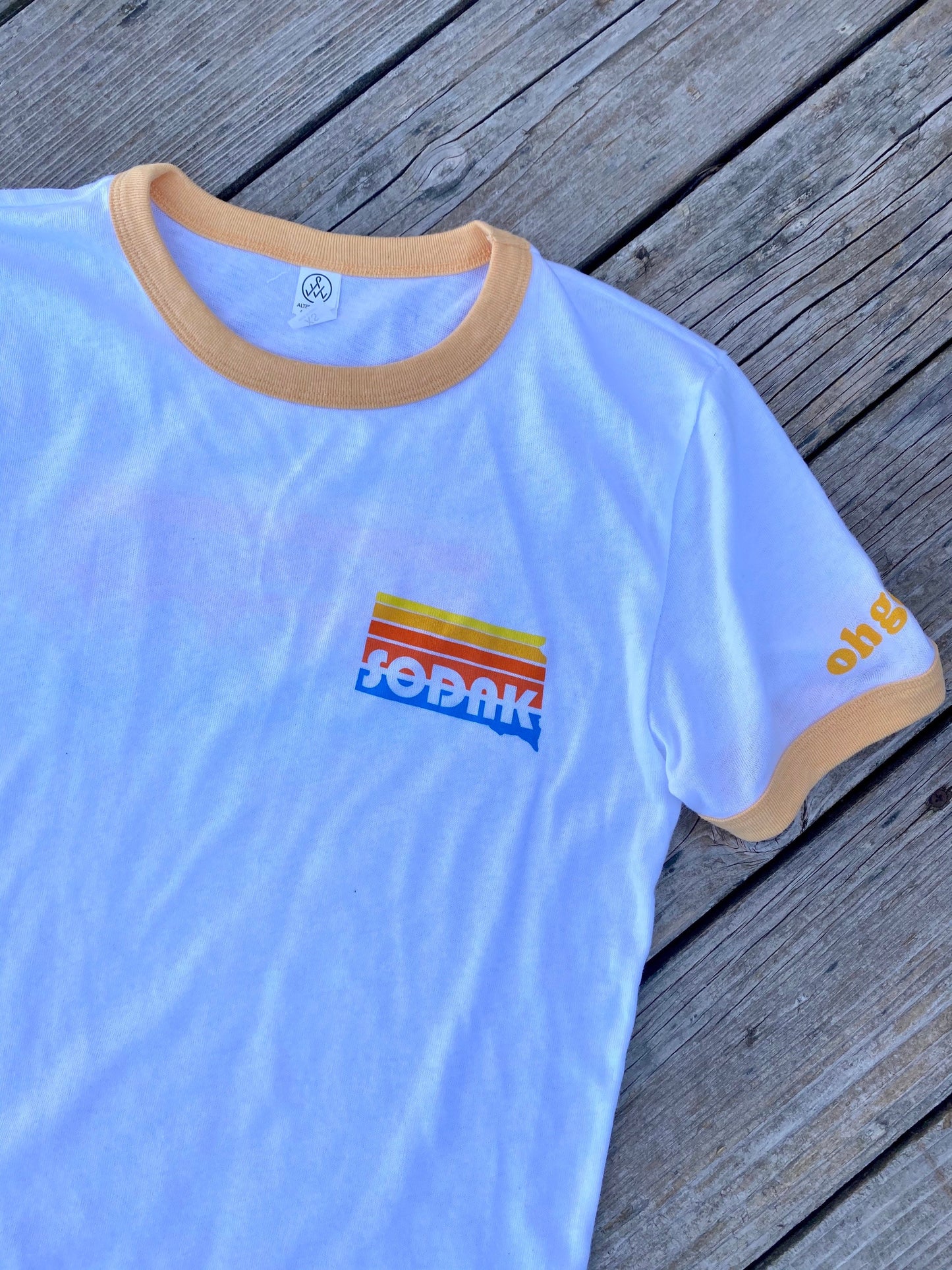 SoDak Sunset Unisex Ringer T-shirt