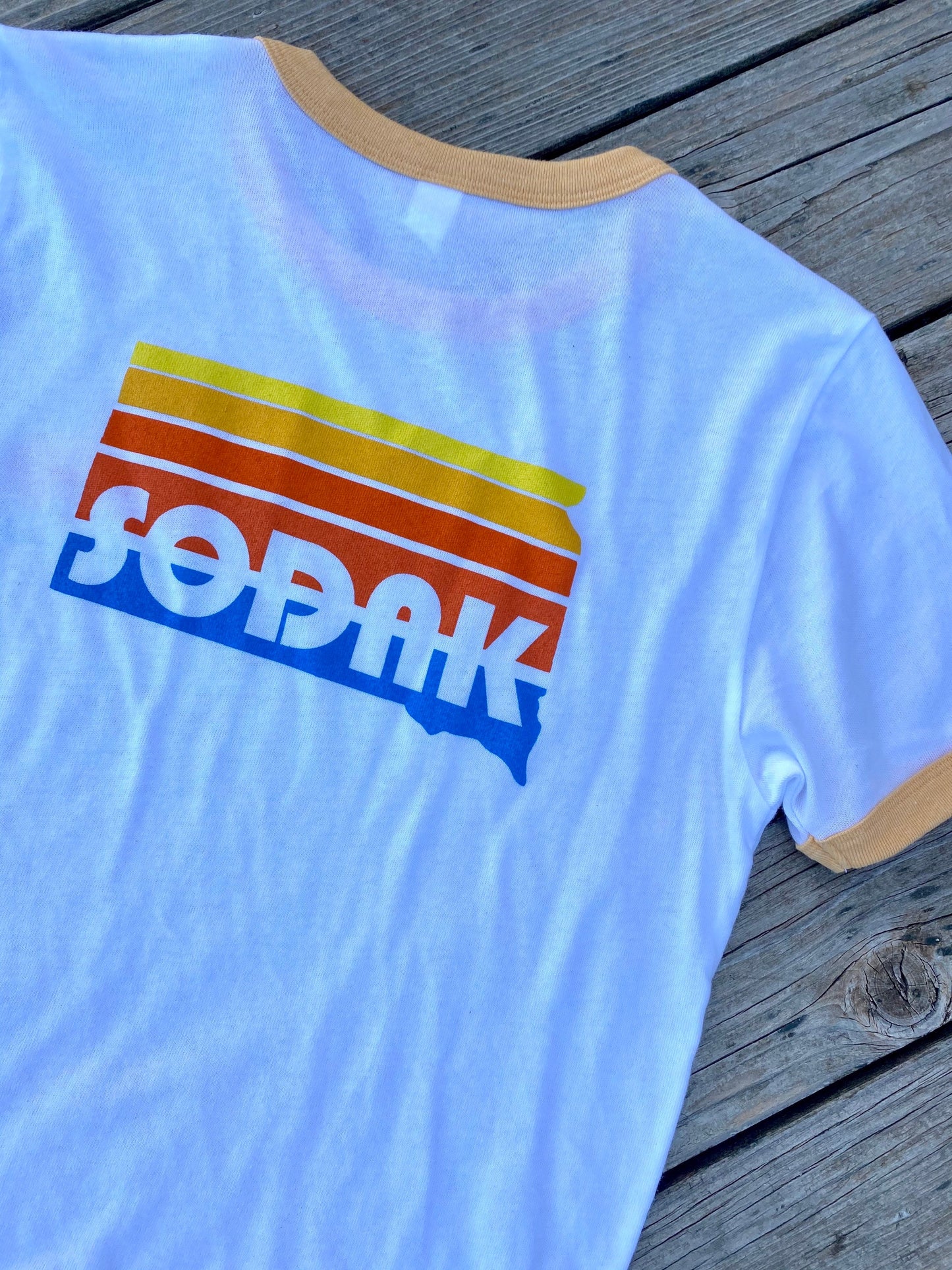 SoDak Sunset Unisex Ringer T-shirt