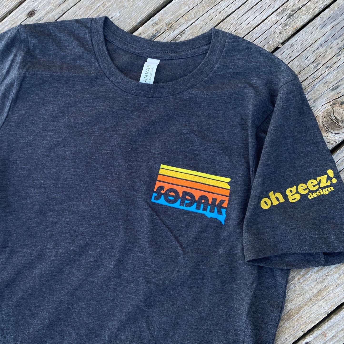 SoDak Sunset Heather Gray Unisex T-shirt