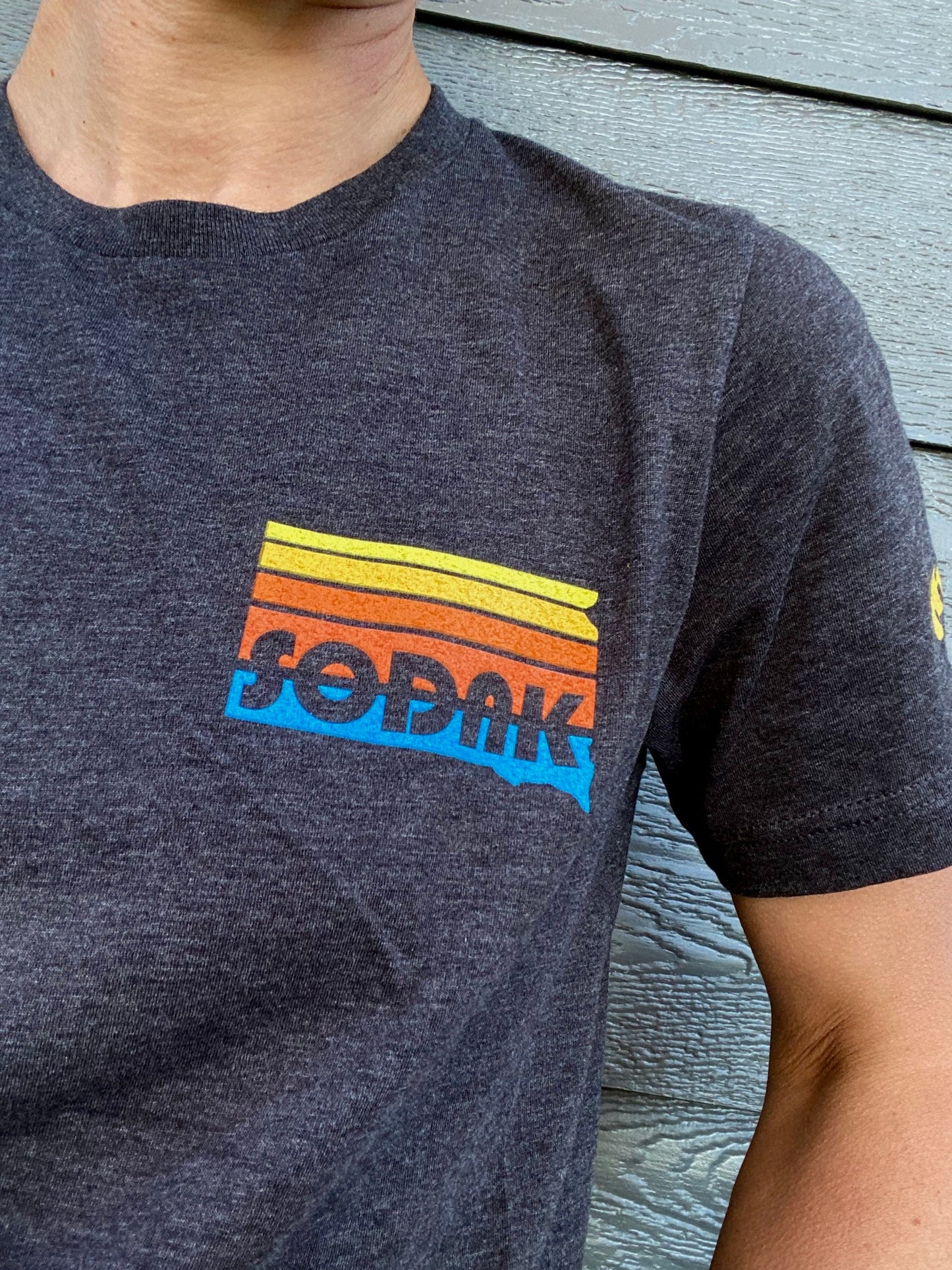 SoDak Sunset Heather Gray Unisex T-shirt