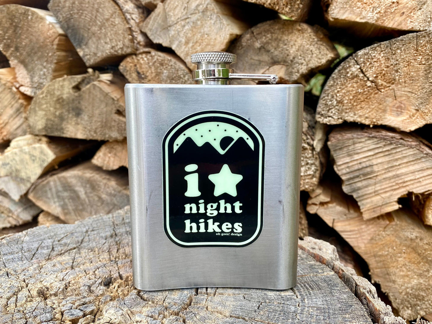 I Star Night Hikes Glow in the Dark Sticker