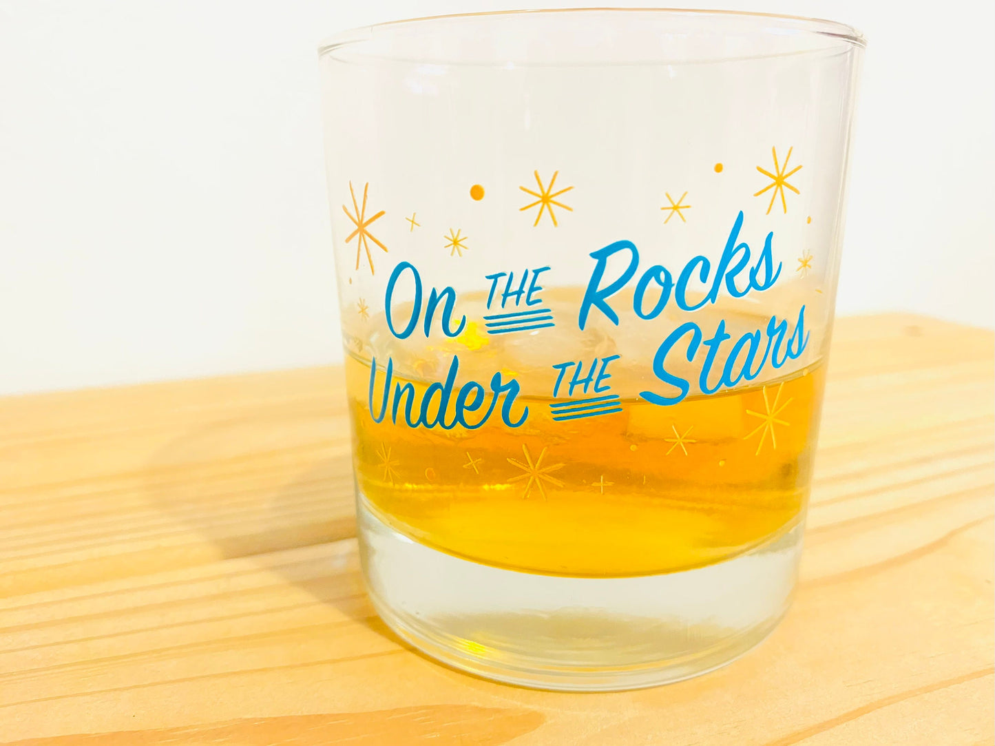 On the Rocks Under the Stars Whiskey Rocks Glass