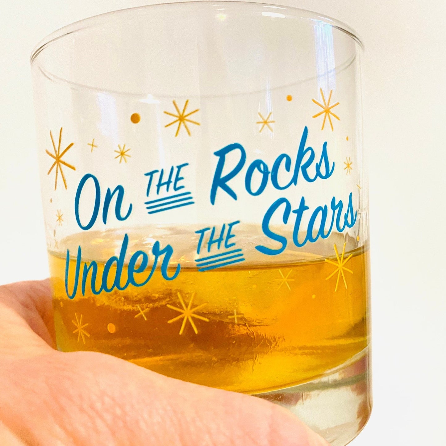 On the Rocks Under the Stars Whiskey Rocks Glass