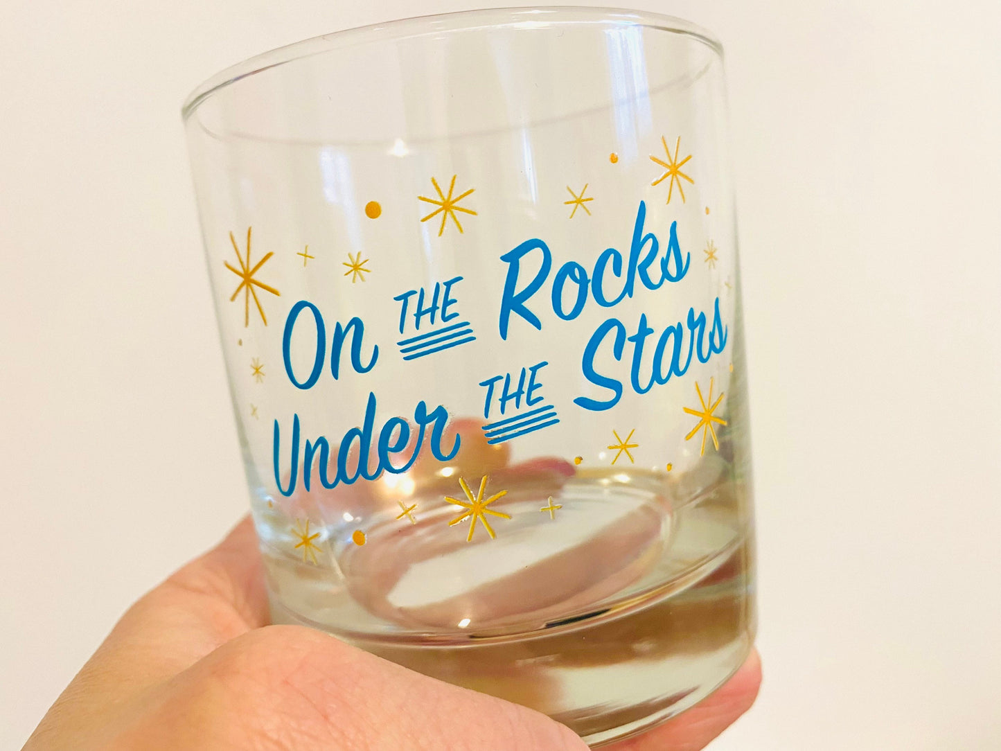 On the Rocks Under the Stars Whiskey Rocks Glass