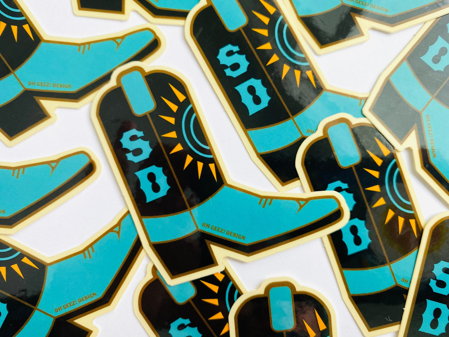 South Dakota Cowboy Boot Sticker by Oh Geez! Design