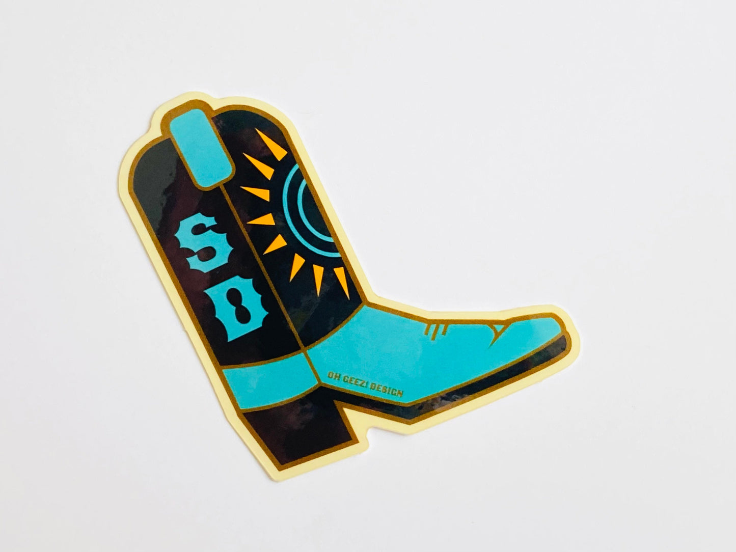 South Dakota Cowboy Boot Sticker by Oh Geez! Design