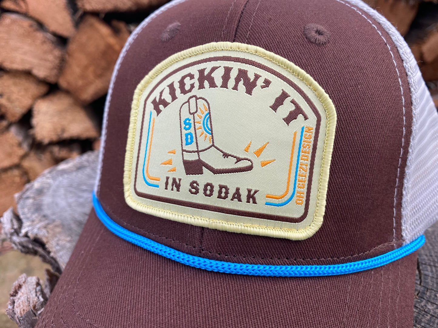 Kickin' It in SoDak Snapback Rope Hat by Oh Geez! Design