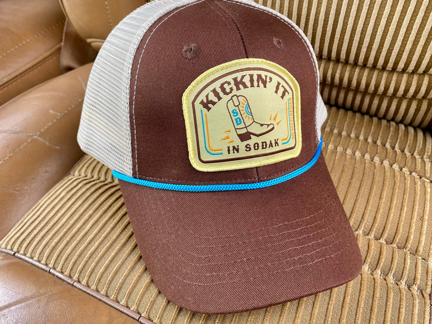 Kickin' It in SoDak Snapback Rope Hat by Oh Geez! Design