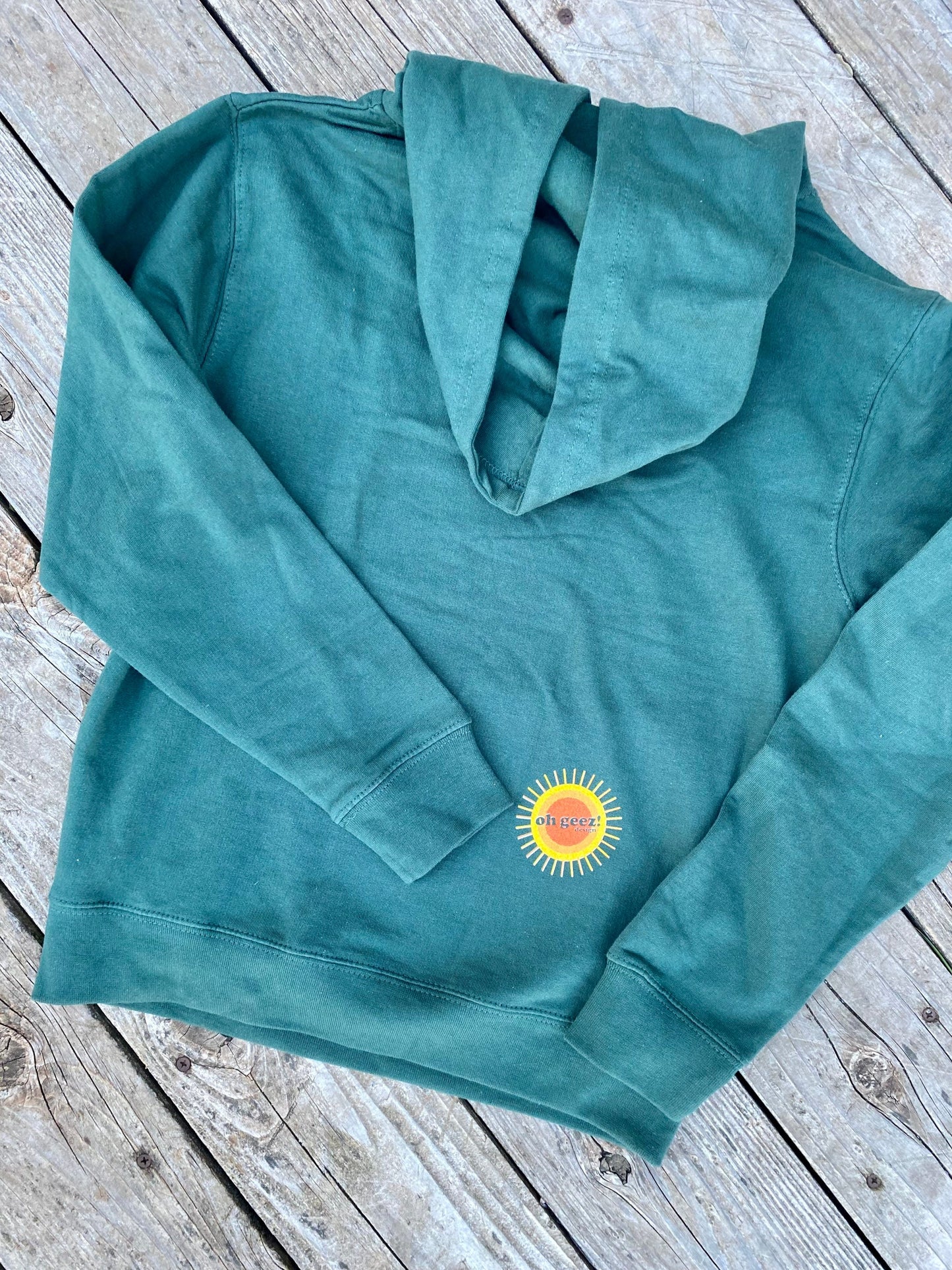 SoDak Retro Kid's Forest Green Hoodie