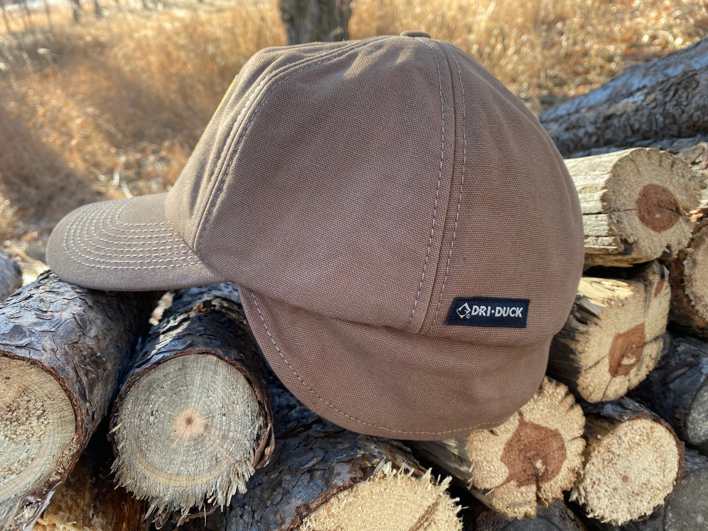 SoDak Retro Duck Brown Canvas and Fleece Ear Flap Hat