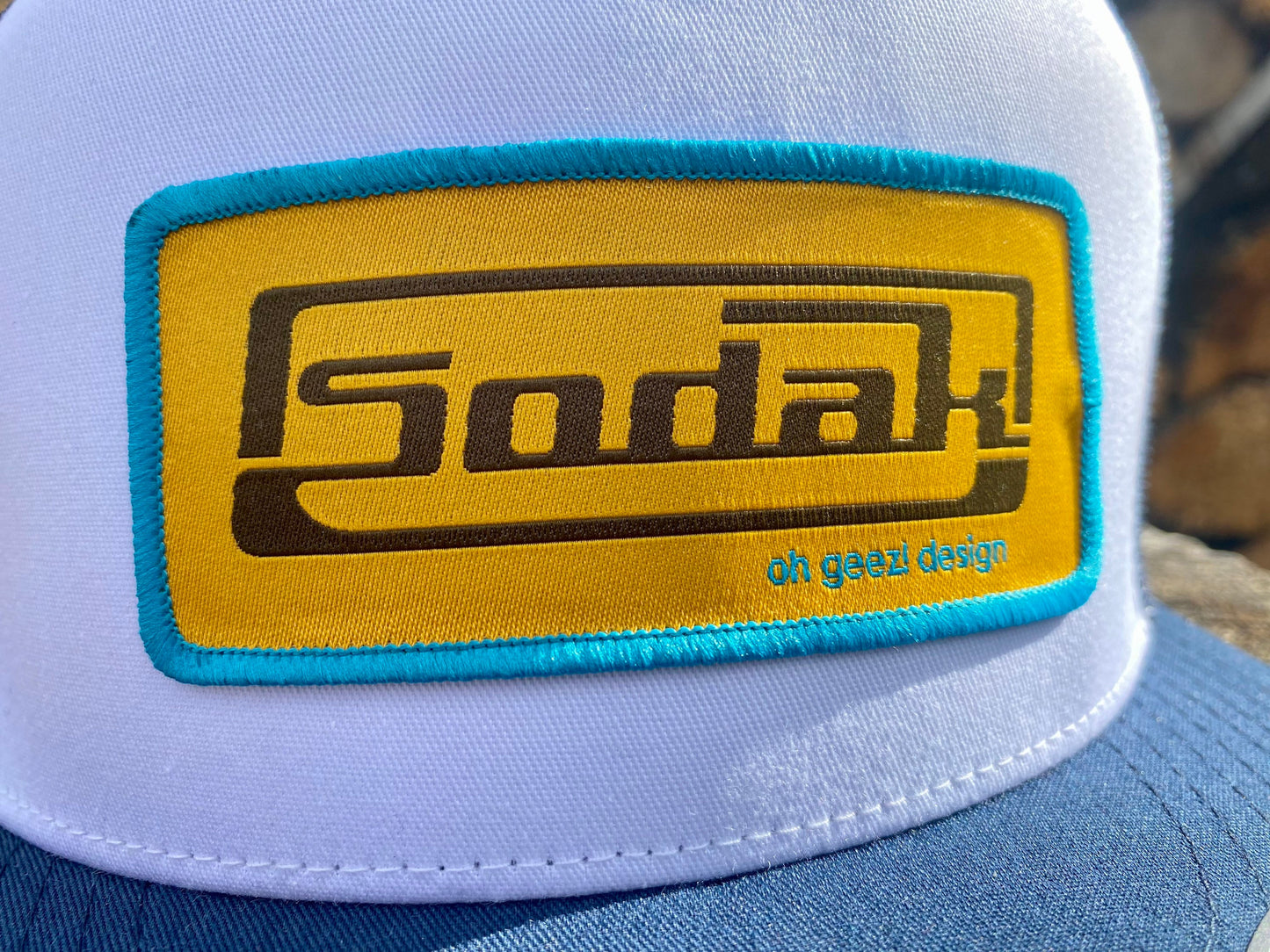SoDak Classic Navy and White Flatbill Snapback Hat