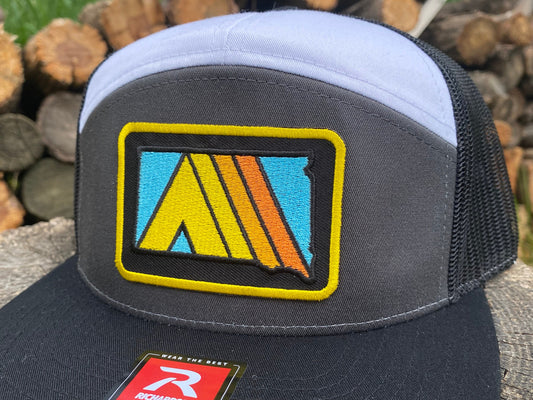 Camp SoDak Black Seven-Panel Flat Bill Hat