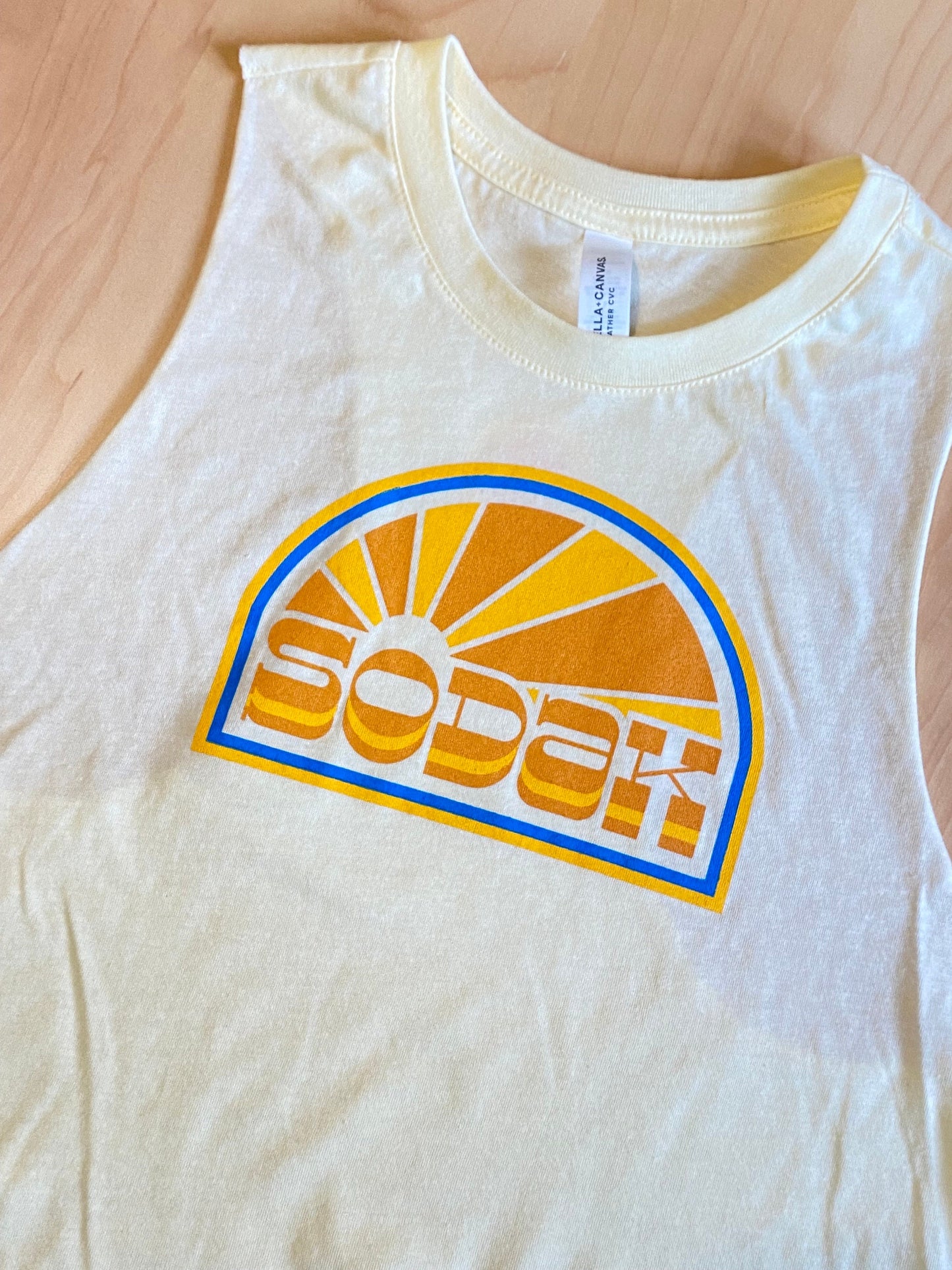 SoDak Sunbeams Women's Racerback Crop Tank Top