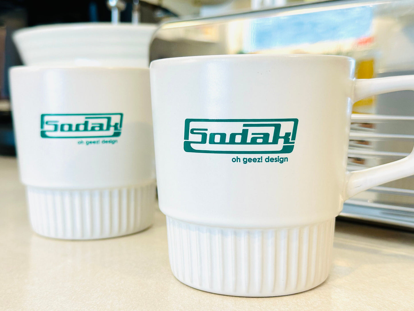 SoDak Classic Retro Lines Coffee Mug Set