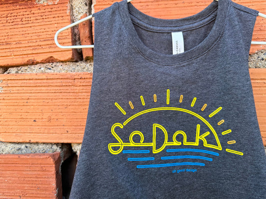 SoDak Neon Sun Women's Crop Tank