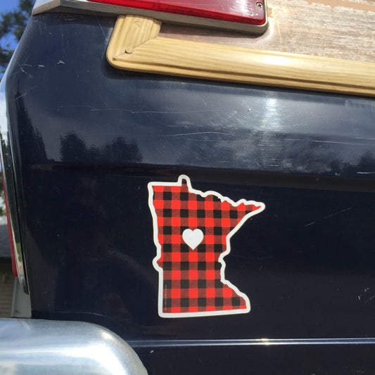 Minnesota Love Flannel Sticker
