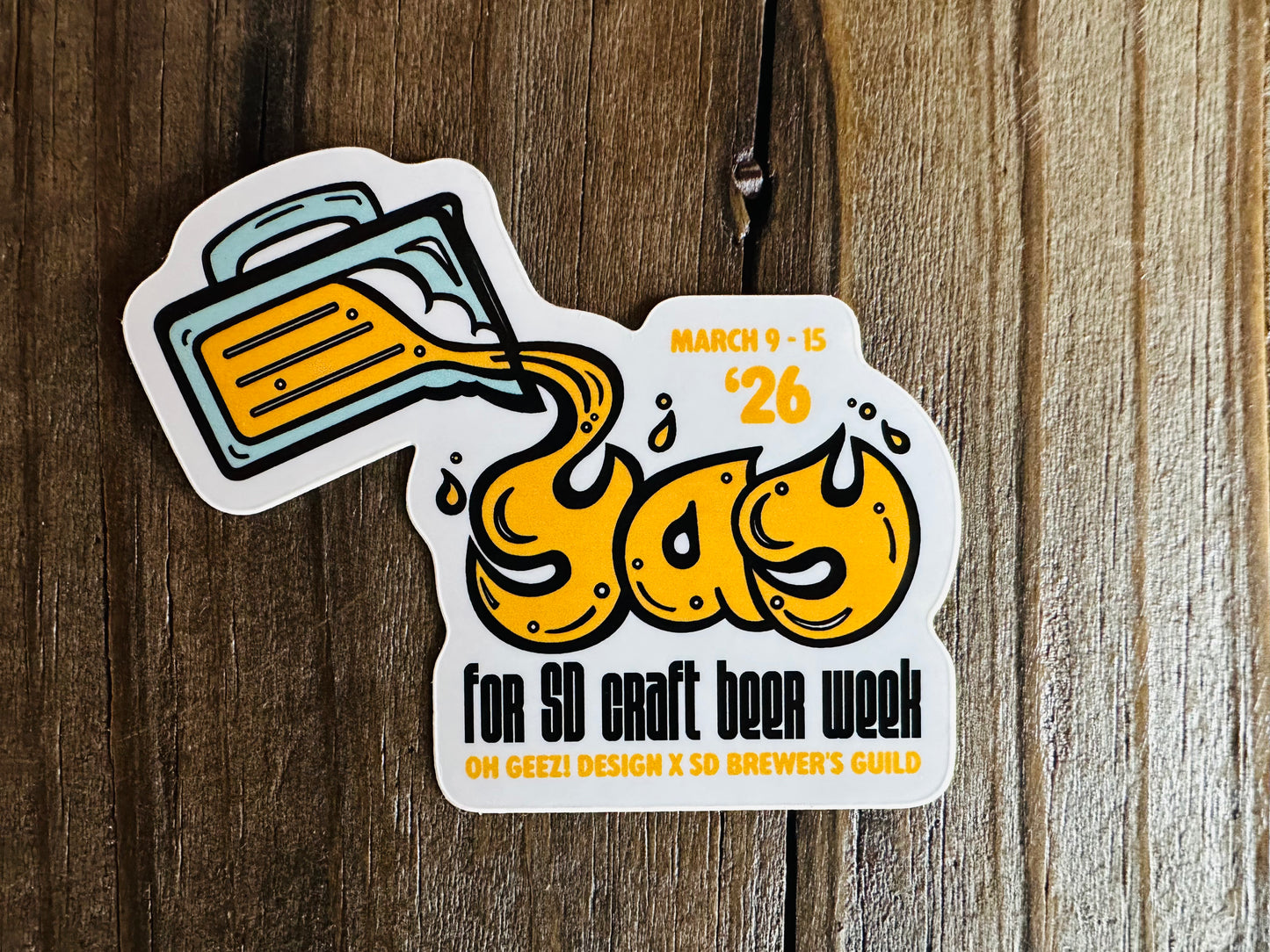 South Dakota Craft Beer Week 2026 Sticker by Oh Geez! Design