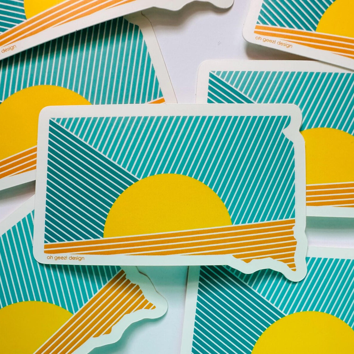 SoDak Sunrays Sticker – Oh Geez! Design