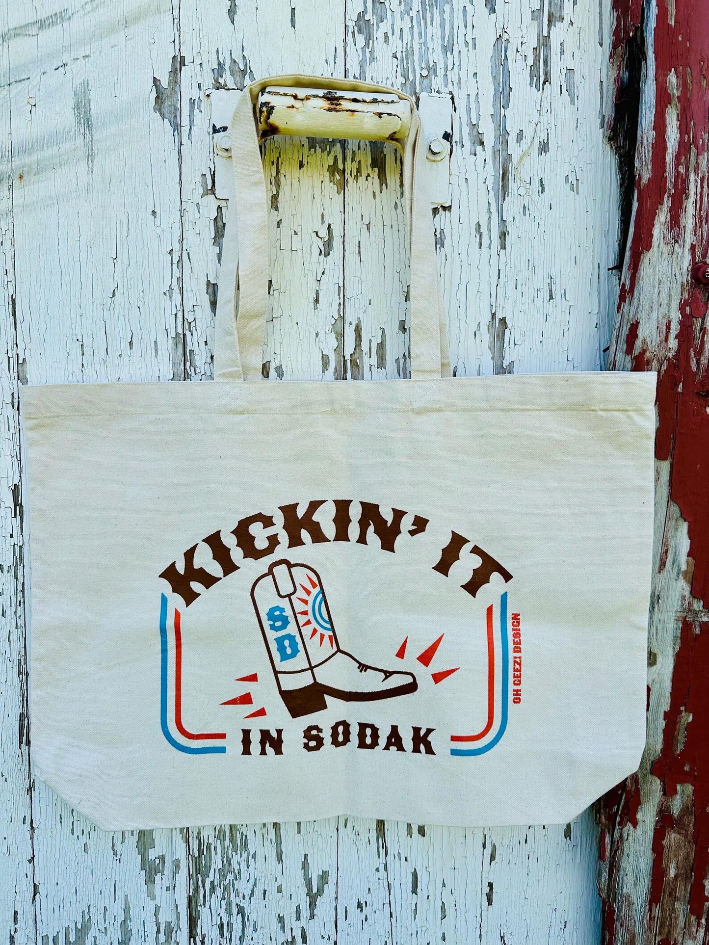 Kickin' It in SoDak Jumbo Tote Bag by Oh Geez! Design