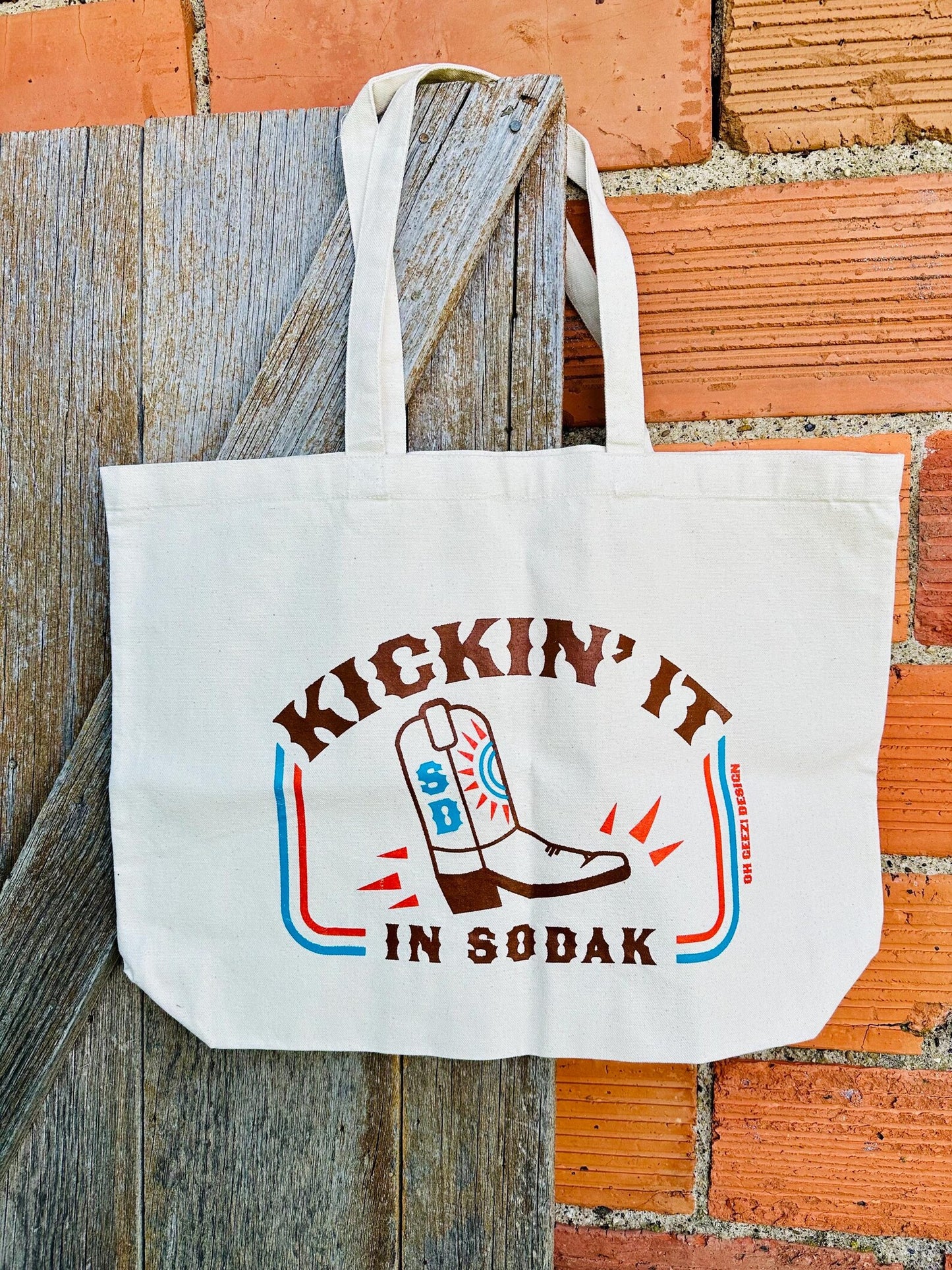 Kickin' It in SoDak Jumbo Tote Bag by Oh Geez! Design
