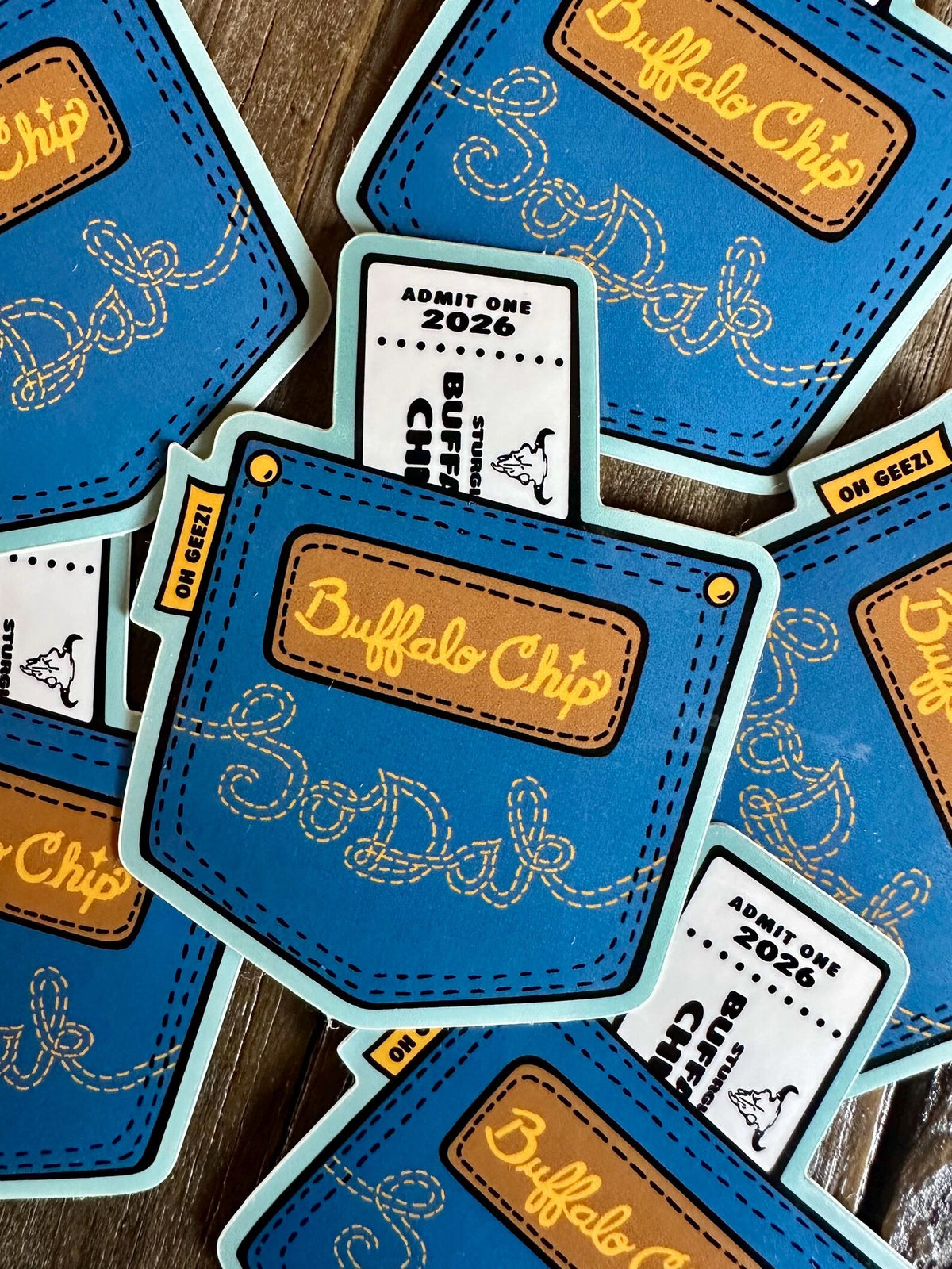 Buffalo Chip Sticker by Oh Geez! Design