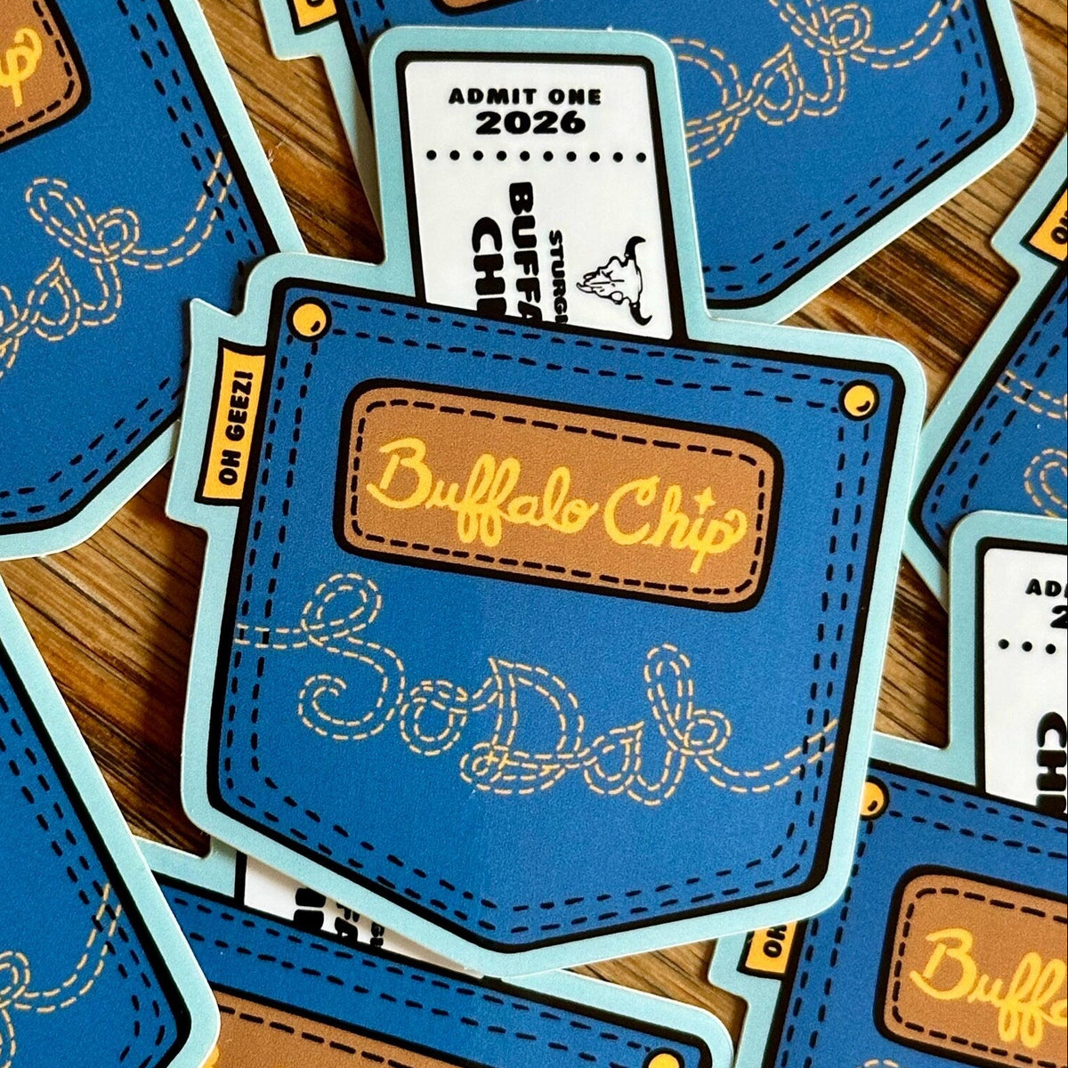 Buffalo Chip Sticker by Oh Geez! Design