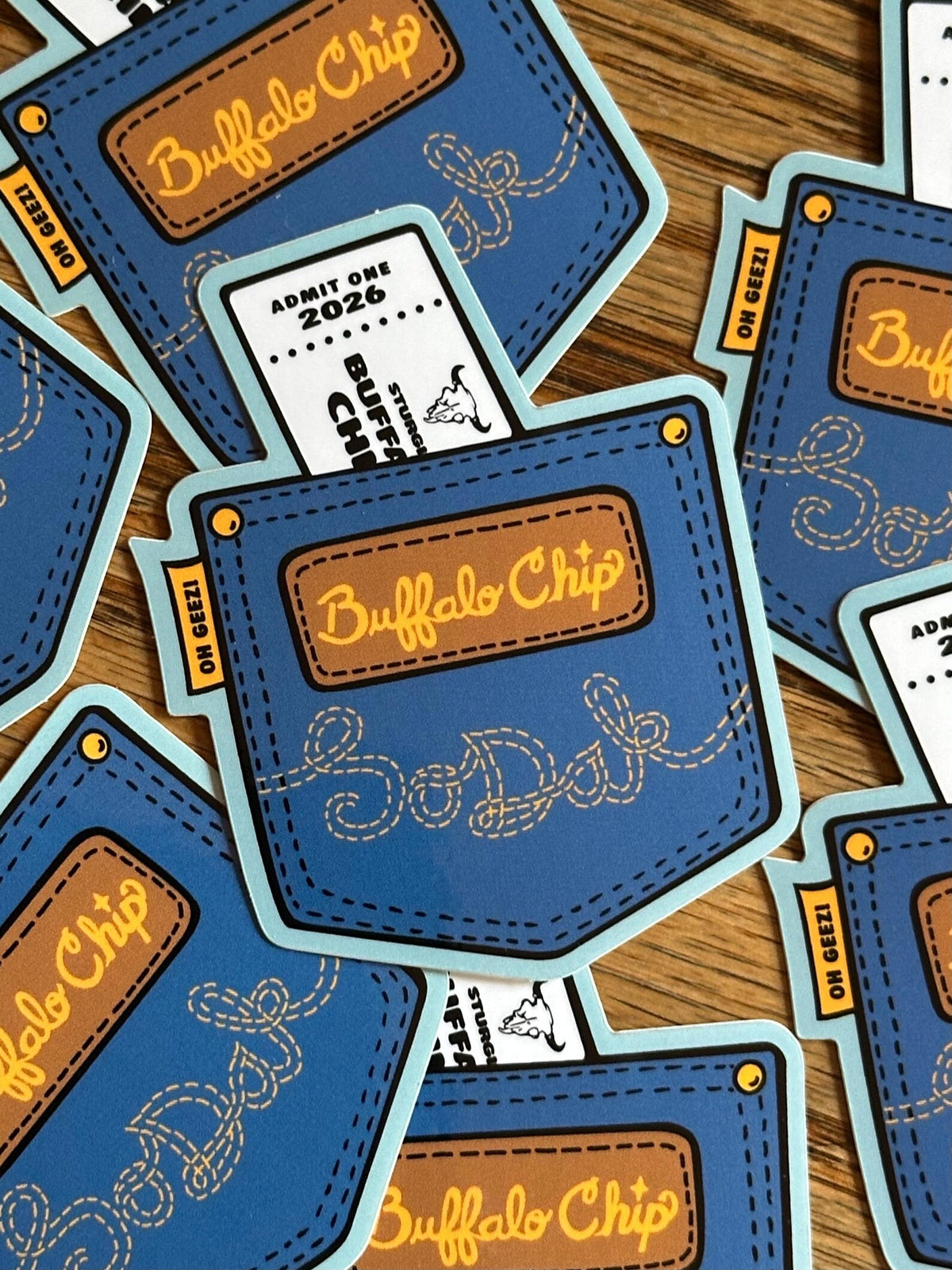 Buffalo Chip Sticker by Oh Geez! Design