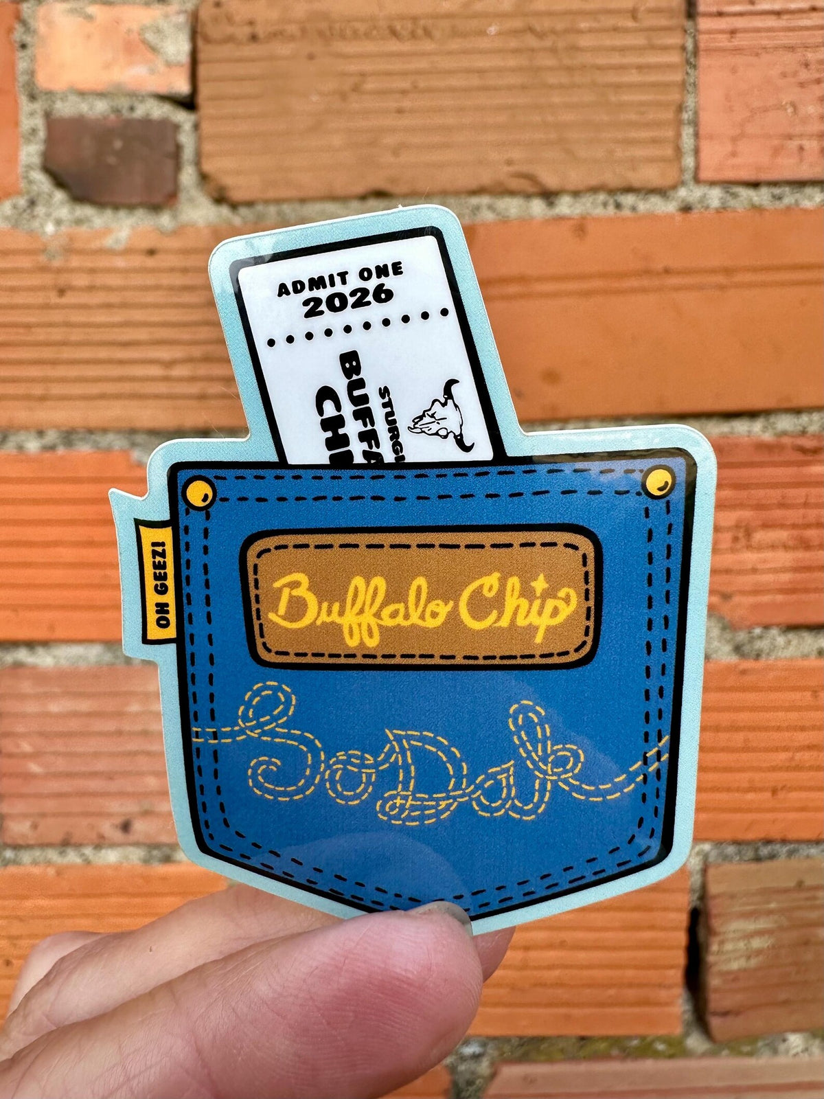 Buffalo Chip Sticker by Oh Geez! Design