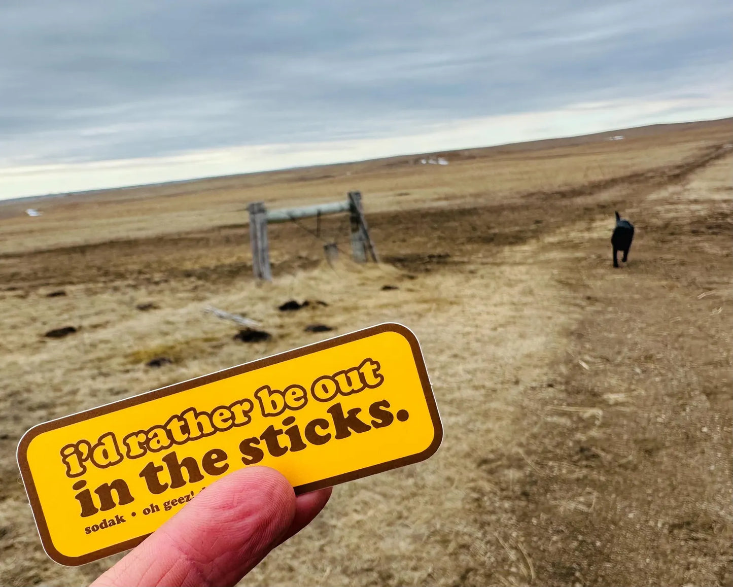 I'd Rather Be Out in the Sticks Sticker by Oh Geez! Design