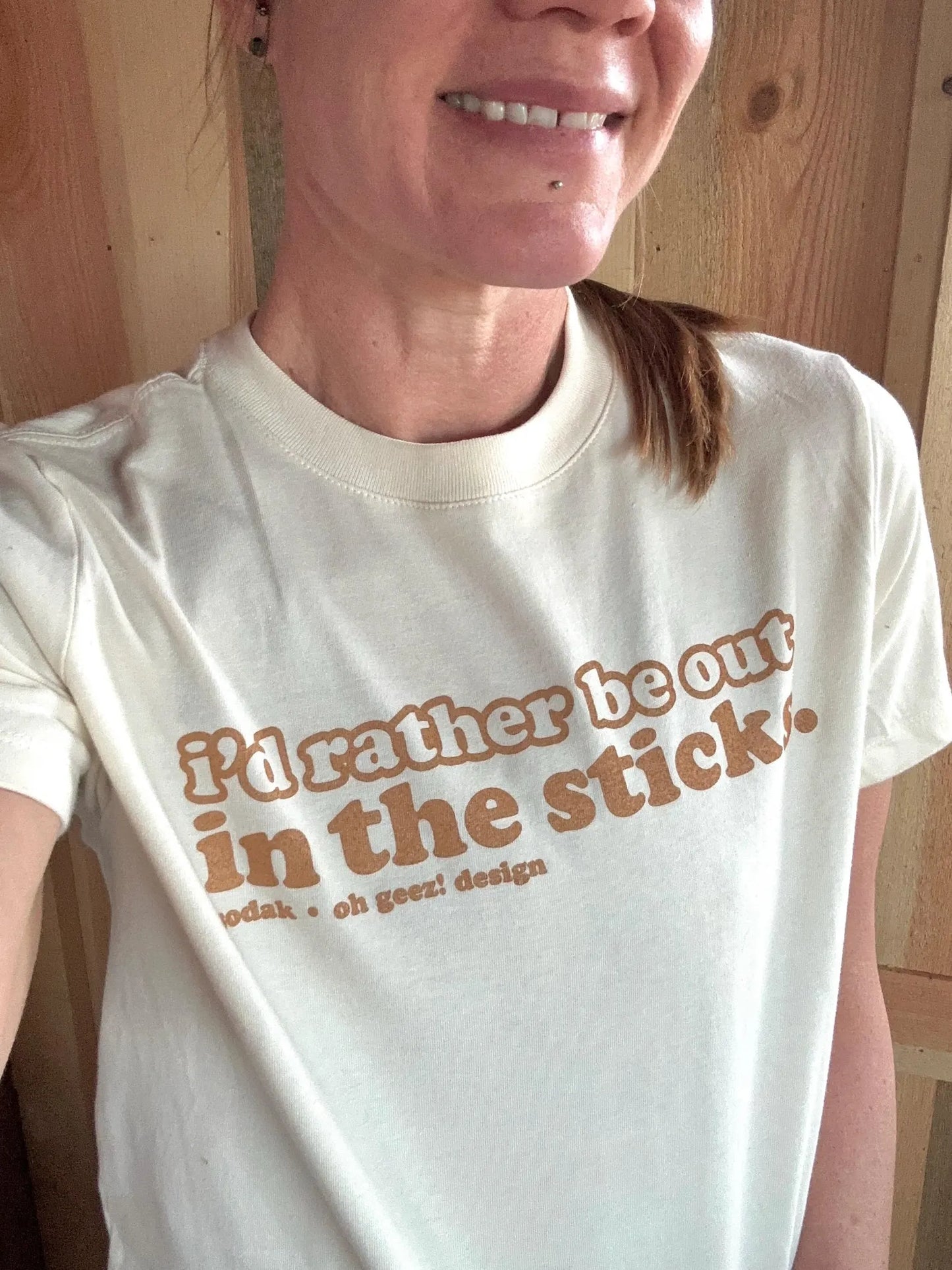 I'd Rather Be Out in the Sticks Women's T-Shirt Boxy Fit